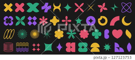 Colorful brutalist shape collection Colorful brutalist shape collection 127123753