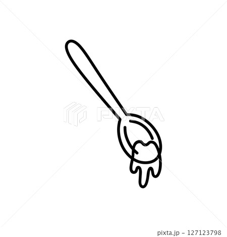 A spoon of honey or jam 127123798
