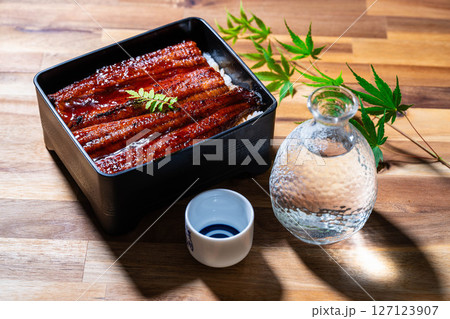 【食べ物素材】美味しそうなうな重【長野県】 127123907