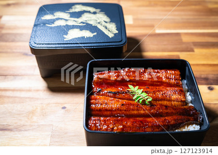 【食べ物素材】美味しそうなうな重【長野県】 127123914