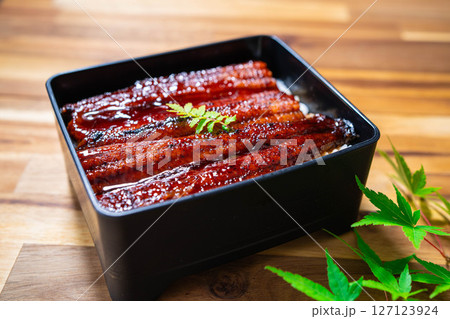 【食べ物素材】美味しそうなうな重【長野県】 【食べ物素材】美味しそうなうな重【長野県】 127123924