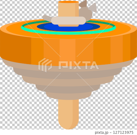 陀螺纏繞繩子的插圖 127123975