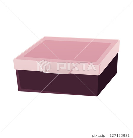 Small box with close lid flat vector icon, container for money, jewelry, things storage, reusable paper, plastic package Small box with close lid flat vector icon, container for money, jewelry, things storage, reusable paper, plastic package 127123981
