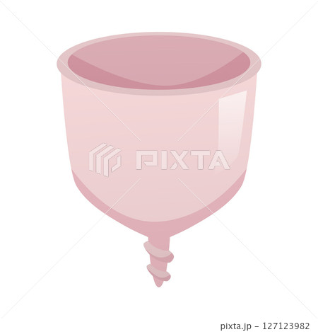 Menstrual cup flat vector icon, reusable intimate devices of feminine hygiene, eco friendly menstruation blood container 127123982