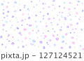 紫陽花の背景/不揃い花びらのシャワー/梅雨の花の素材/シンプルなフラットスタイル 127124521