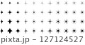 星とキラキラの輝くアイコンセット/シンプルな万能単色スタイル1	 127124527