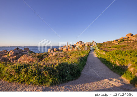 Ploumanac'h pink granite coast, cotes-d'armor, brittany, france Ploumanac'h pink granite coast, cotes-d'armor, brittany, france 127124586