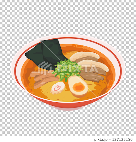 醬油拉麵插畫的鳥瞰圖 醬油拉麵插畫的鳥瞰圖 127125150