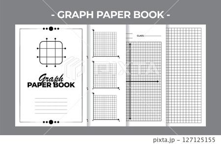 Printable Interior Pages Blank Graph Paper Book...のイラスト素材 [127125155 ...