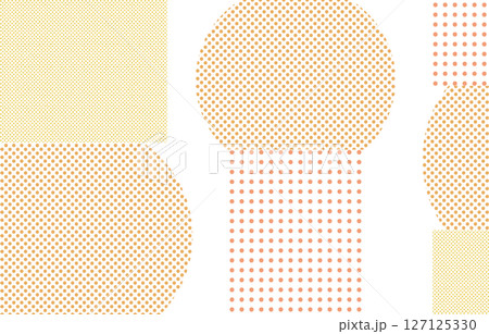 オレンジのドットミックス団子背景イラスト オレンジのドットミックス団子背景イラスト 127125330