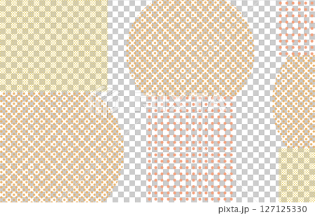 オレンジのドットミックス団子背景イラスト オレンジのドットミックス団子背景イラスト 127125330