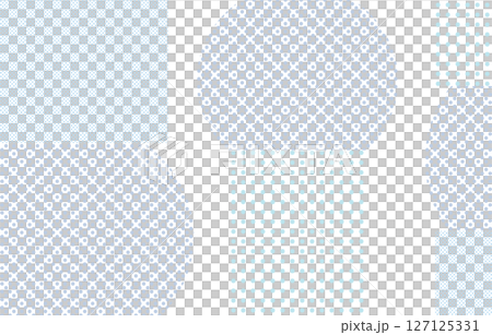 ブルーのドットミックス団子背景イラスト 127125331