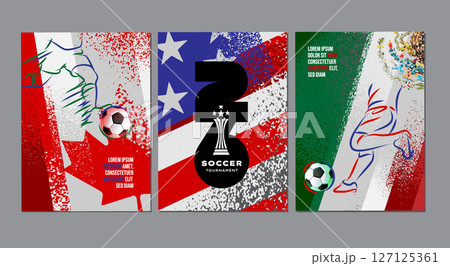 Grunge vector poster for Soccer Tournament 2026 featuring dynamic brush textures Grunge vector poster for Soccer Tournament 2026 featuring dynamic brush textures 127125361