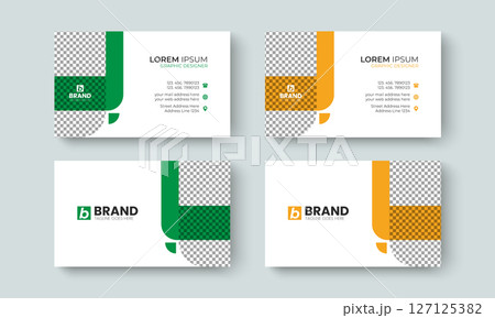 Professional corporate elegant and creative business card design template. Template design for business card, visiting Card, identity card, contact, branding, stationery design layout template. Professional corporate elegant and creative business card design template. Template design for business card, visiting Card, identity card, contact, branding, stationery design layout template. 127125382