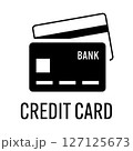 クレジットカードが重なったイラスト 127125673