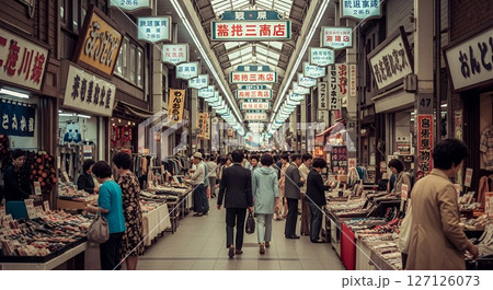 1970年代のアーケード商店街 1970年代のアーケード商店街 127126073
