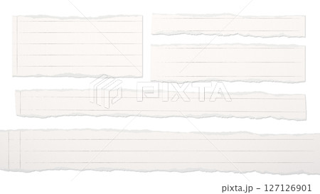 破れた紙(罫線あり)のテロップベースパック 影付き 背景透過 破れた紙(罫線あり)のテロップベースパック 影付き 背景透過 127126901