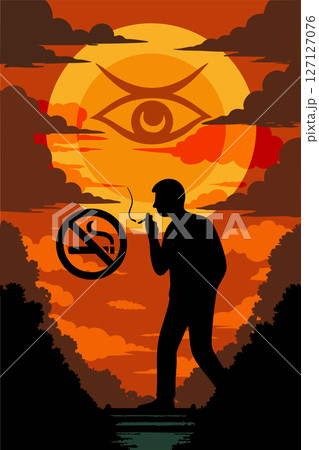 お天道様は見ている 禁煙エリアでの喫煙 お天道様は見ている 禁煙エリアでの喫煙 127127076