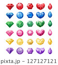 カラフルな誕生石のセット・ベクター素材 127127121