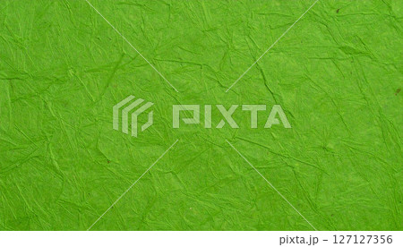 緑色の繊維模様が美しい和紙風背景 127127356