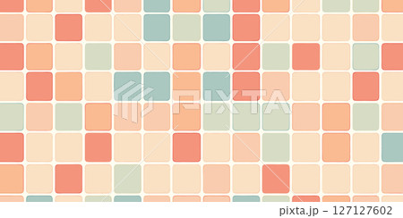 Peach Coral Teal Mosaic Tile Texture HighRes Image Background 127127602