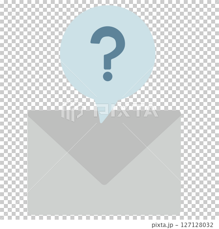帶有問號氣泡的電子郵件查詢圖標 127128032