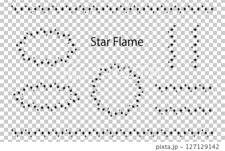Star motif line and frame set. Star motif line and frame set. 127129142