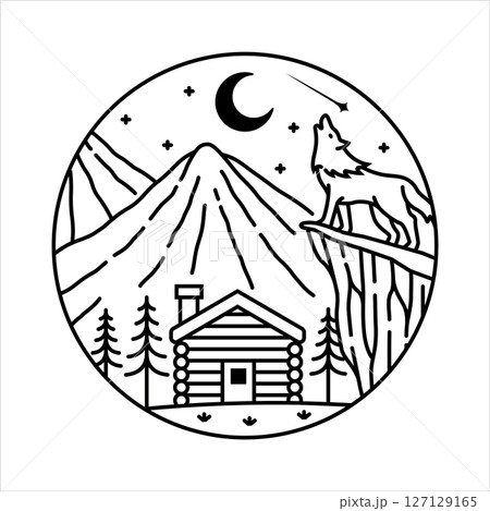 natural scenery in the frame illustration natural scenery in the frame illustration 127129165