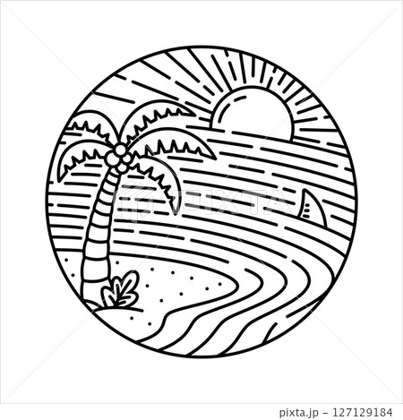 natural scenery in the frame illustration 127129184