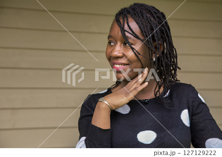 Professional African American Woman Smiling Portrait 127129222