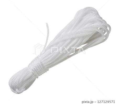 Skein of nylon rope on a white background. Isolated 127129571