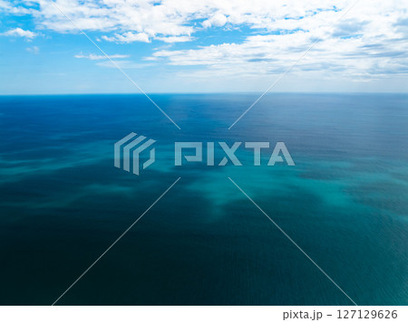 Beautiful sea beach nature background,High Angle view beach sea background. 127129626
