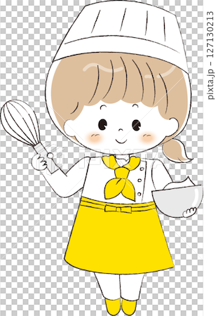 A girl in a pastry shop A girl in a pastry shop 127130213