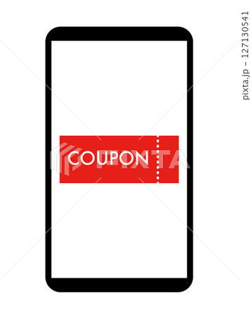 スマホの画面にクーポンが表示されている 127130541