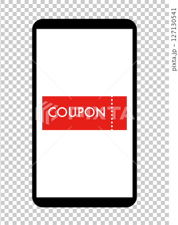 スマホの画面にクーポンが表示されている 127130541