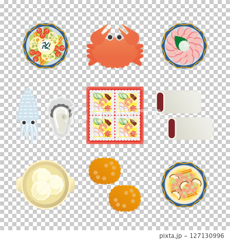 Saga gourmet illustration set 127130996