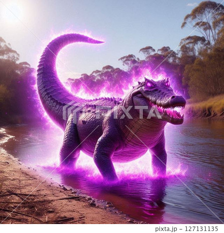 神秘的なワニのイラスト 神秘的なワニのイラスト 127131135