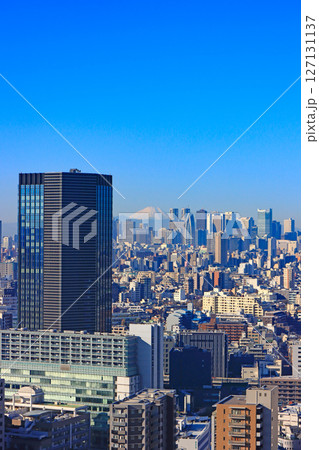 東京都新宿区、富士山と新宿副都心超高層ビル郡の風景 127131137