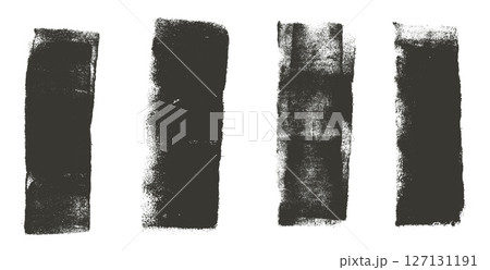 Straight thick grunge underlines. Linocut rolled brush stroke set. Handmade ink rectangle rough stamps. Vector black paint lines shapes. Dry marker or brayer smear textures. Distressed figures Straight thick grunge underlines. Linocut rolled brush stroke set. Handmade ink rectangle rough stamps. Vector black paint lines shapes. Dry marker or brayer smear textures. Distressed figures 127131191