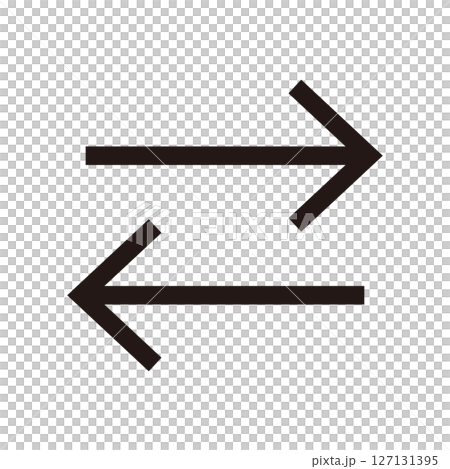 Simple arrow icon illustration left and right 127131395