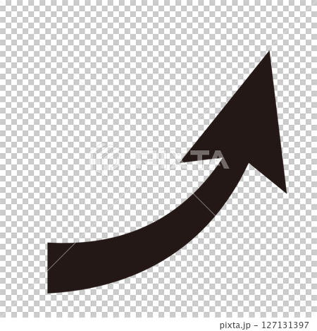 Simple upward arrow icon illustration 127131397