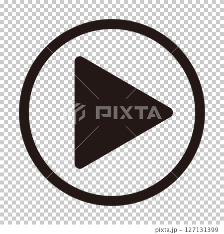Simple arrow icon illustration play mark Simple arrow icon illustration play mark 127131399