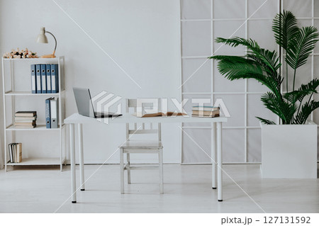 office interior with laptop desk office interior with laptop desk 127131592