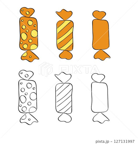 Halloween Candy isolated on transparent background. Vector graphic line ink illustration. design for fashion graphics, textile prints, fabrics, wallpapers. For poster, flyer, banner, invitation Halloween Candy isolated on transparent background. Vector graphic line ink illustration. design for fashion graphics, textile prints, fabrics, wallpapers. For poster, flyer, banner, invitation 127131997
