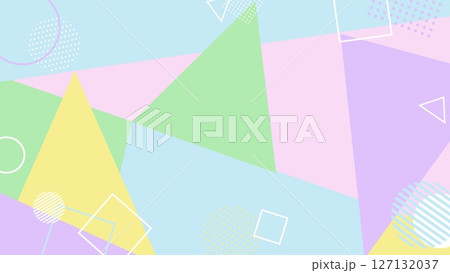 カラフルな幾何学模様の背景 127132037