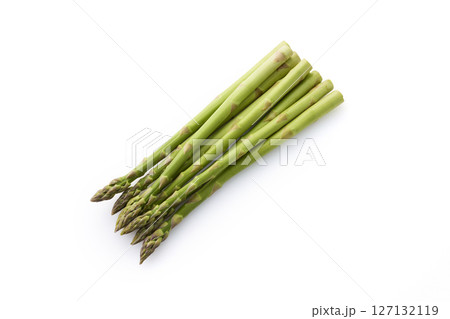 白バックのグリーンアスパラガス 127132119