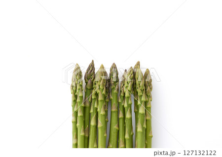 白バックのグリーンアスパラガス 127132122