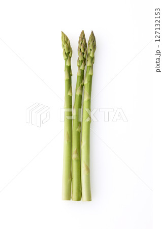 白バックのグリーンアスパラガス 127132153