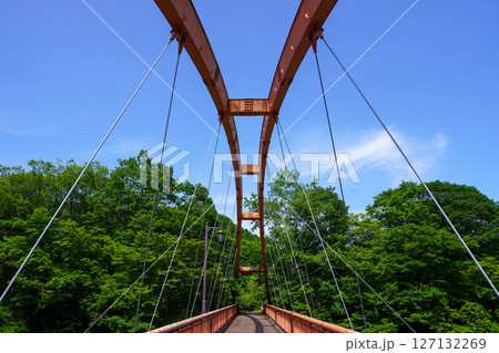 夕張滝の上公園の千鳥橋（竜仙峡 127132269