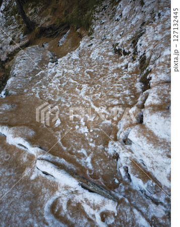 Early winter scene in aosta, italy, showcasing snow dusted terrain and rugged landscape, capturing the transition from autumn to winter Lillaz Early winter scene in aosta, italy, showcasing snow dusted terrain and rugged landscape, capturing the transition from autumn to winter Lillaz 127132445